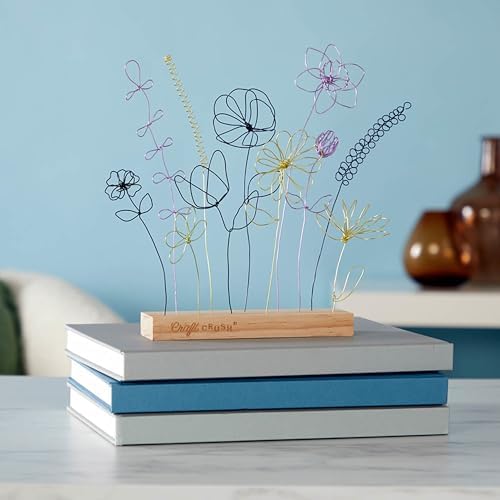 Craft Crush Wire Flowers - Create Unique Craft Wire Flower Designs with Easy to Use Tool and Guide with Display Stand - for Teens and Adults Ages 12, 13, 14, 15 and Up - Image 4