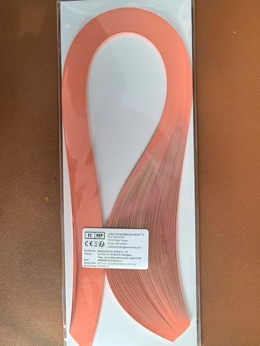 Pestal Pink Tone Quilling Paper Strips 10mm Quilling Strips for Crafts Single Color Origami Paper Strips 0.4inch 120pcs Length 21inch Paper Filigree Strips (Coral Pink No.17) - Image 5