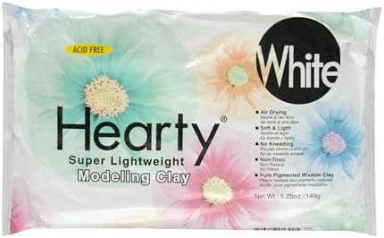 Activa Hearty Lightweight Air Dry Clay, 5.25oz, Extra Fine and Smooth by SandtastikProducts