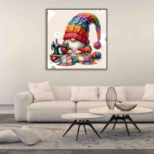 DYAIANGMU Gnome Stamped Cross Stitch Kit for Adults 13.7x13.7 inches - Image 4