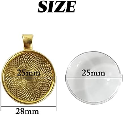ROYHOO 90PCS Rhinestone Bezel Pendant Trays Set 30PCS Cabochon Pendant Setting 30PCS Clear Glass Cabochons and 30PCS Waxed Necklace Cord for Photo Pendant DIY Jewelry Making（6 Colors） - Image 2