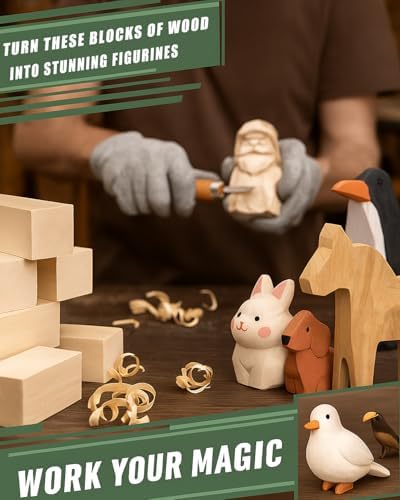 Basswood Carving Blocks 24 PCS: Whittling Wood Blanks in 3 Different Sizes - Image 2