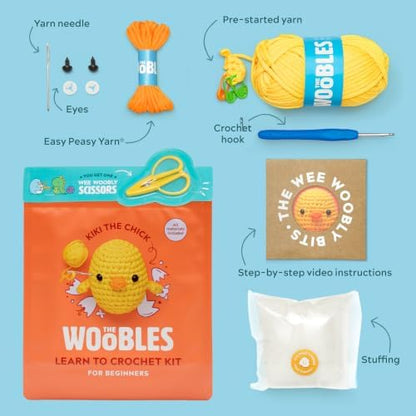 The Woobles Beginner Crochet Kit with Scissor - Kiki the Chick - Image 2