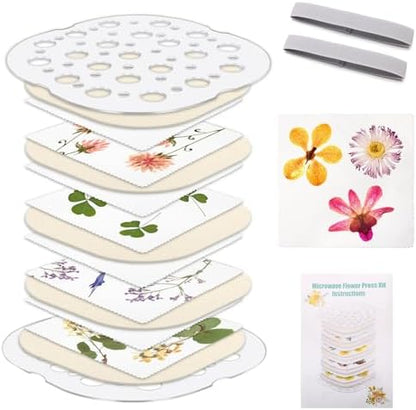 Catcan Microwave Flower Press Kit, 4 Layers Drying Pressing Kit, 8 x 8 inch by Unknown