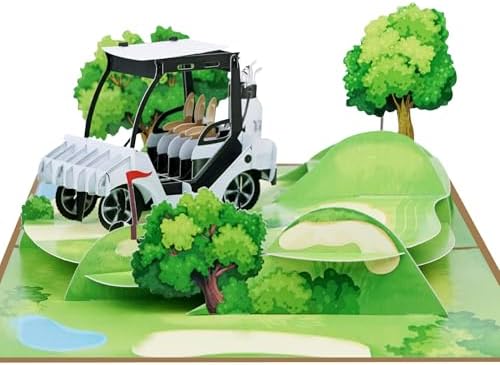 iGifts And Cards Golf Cart Beautiful Journey Retirement 3D Pop-Up Card 6x8 by IGIFTSANDCARDS