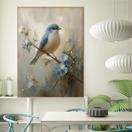 Blue Bird Paint by Numbers Kit for Adults, Color By Numbers for Adults - Image 2