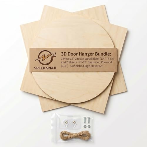 12 Inch Door Hanger Kit for Crafts, Unfinished Wood Sign Blank by Unknown