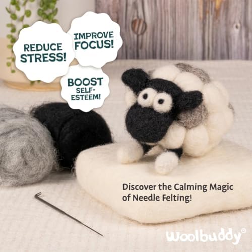 Woolbuddy Needle Felting Kit Starter Set (Farm Animals) for Beginner Adults - Image 5