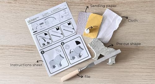 STUDIOSTONE CREATIVE DIY Arts & Crafts Carving Kit Kids Adults Bear Sculpture Soapstone - Image 4