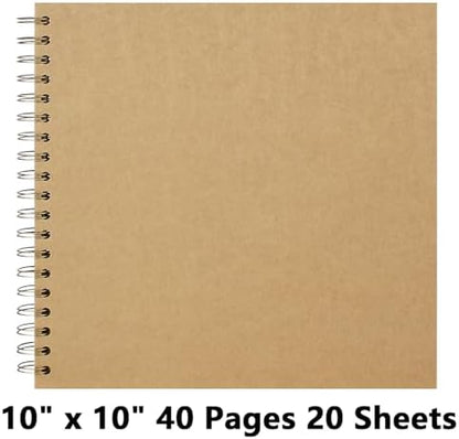 DIY Scrapbook Photo Album,40 Pages,10x10 Inch,Kraft - Image 5
