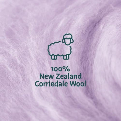Woolbuddy Corriedale Wool Roving for Needle Felting (Pink Purple) 20g Each - Image 2