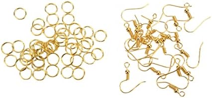 KunEchevyr Resin Earring Mold Set with Glue, DIY Earring Kit, 10 Straws 6 Color Glue 50 Gold Rings 20 Ear Hooks, Jewelry Making Kit for DIY Lovers with Lamp and Silicone - Image 6