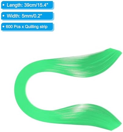PATIKIL Quilling Strips Paper 600pcs 5mm 39cm Origami Paper Quilling Kits for Art DIY Hand Craft Christmas, Forest Green - Image 2