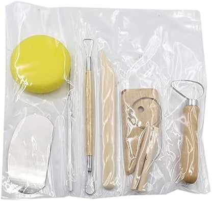 Pottery Sculpting Clay Cleaning Tool Kit Set, Clay Cutting, Modeling, Trimming Tools, for Beginner Level Pottery and Smoothing, Cleaning, Carving, Shaping and Sculpting Multicolor - Image 4
