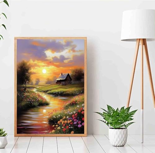 DYAIANGMU Scenery Paint by Numbers Kit for Adults Beginners 19.6X15.7inch - Image 4