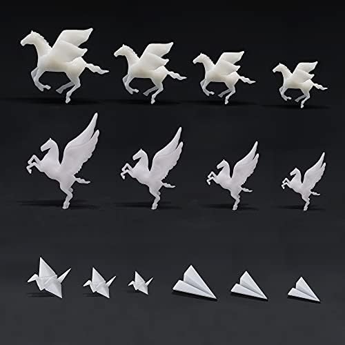 Woohome 14 PCS 3D Resin Mould Filler Mini Horse Paper Crane Paper Airplane Resin Casting Moulds Fillers, 3D Resin Filler Art Craft Supplies Epoxy Moulds for Art Resin Crafts DIY by Woohome