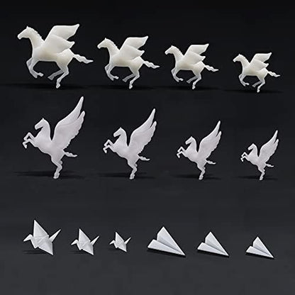 Woohome 14 PCS 3D Resin Mould Filler Mini Horse Paper Crane Paper Airplane Resin Casting Moulds Fillers, 3D Resin Filler Art Craft Supplies Epoxy Moulds for Art Resin Crafts DIY by Woohome
