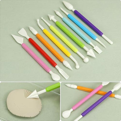 QWORK 24-Piece Clay Sculpting Tool Kit with Acrylic Roller, Sheets, Plastic Scraper, Stainless Steel Cutters, Polymer Clay Cutter Tools - Image 2