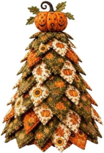 2026 New Christmas & Halloween DIY Quilted Fabric Tree Kit, 3D Layered Sewing Craft Set for Beginners, Christmas Tree Quilt Kit, Handmade Tabletop Holiday Decor, Gift for Craft Lover by Unknown