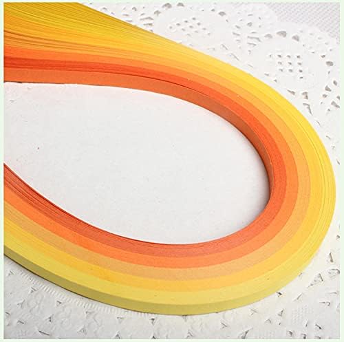 ODETOJOY Yellow Gradient Quilling Paper Strips, 5MM Width 21inch Length 120PCS, Color Ramps Chromatic Crescendo Paper Filigrana for DIY Crafts - Image 3