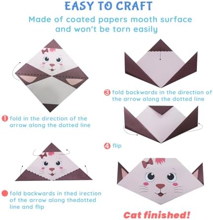 Origami Kit for Kids Ages 5-16, 212 Sheets with 72 Patterns & Instruction Book | Origami Paper Kit for Beginners & Advanced | Arts & Crafts Toys for Girls & Boys Ages 8-12 | Birthday & Christmas Gifts - Image 5