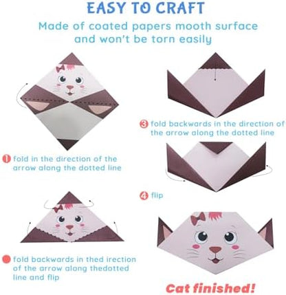 Origami Kit for Kids Ages 5-16, 212 Sheets with 72 Patterns & Instruction Book | Origami Paper Kit for Beginners & Advanced | Arts & Crafts Toys for Girls & Boys Ages 8-12 | Birthday & Christmas Gifts - Image 5