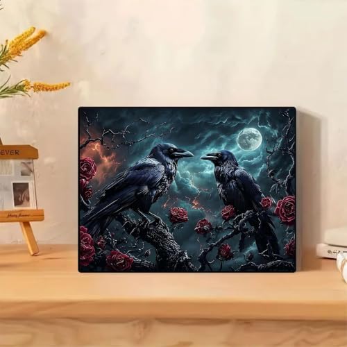 Halloween Crow Paint by Numbers Kit for Adults Beginner (Without Frame) - Image 6