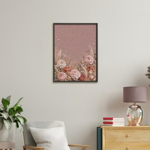 Bozfoxa Paint by Numbers Kit for Adults Beginner Mauve Peony Meadow - Image 4