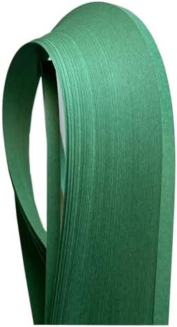 Pestal Dark Green Tone Quilling Paper Strips 3mm 5mm 10mm Paper Quilling Strips Forest Green for Crafts Colored Single Color Origami Paper Filigree Strips (3mm-0.12inch) - Image 2