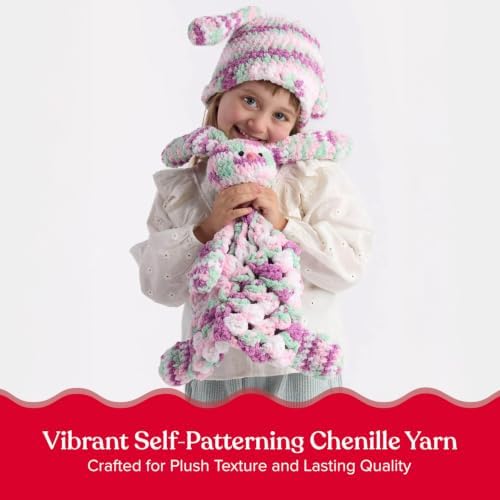Premier Basix Chenille Brights, Bubblegum, Super Bulky Weight, 5.3oz,112yd - Image 5