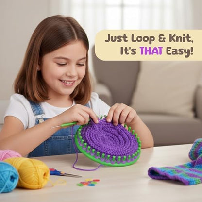 Olikraft Knitting Loom Kit for Beginners, 4 Round and 2 Rectangular Looms - Image 5