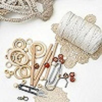 Macrame Kit for Beginners 227pcs – Macrame Wall Hanging Kit & Plant Hanger Kit, 225Y 3mm Cotton Cord, Wooden Beads Dowels Rings, DIY Craft Kit for Adults, Macrame Starter Kit Supplies - Image 2
