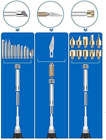 Treedix 28 Pieces Wood Burning Kit Adjustable Temperature 200℃~480℃ Wood Burning Tool Kits Carving Iron Tip for Embossing/Adults/Beginners/Birthday/Wedding Anniversary/Halloween/Christmas DIY - Image 5
