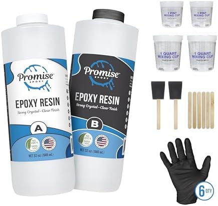 Promise Epoxy Table Top Epoxy Resin Kit 64 Oz with Accessories by PromiseEpoxy