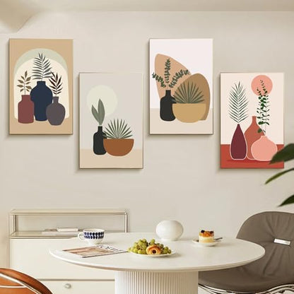 4 Pack Framed Paint by Numbers Kit for Adults Plant with Wooden Easel - Image 7