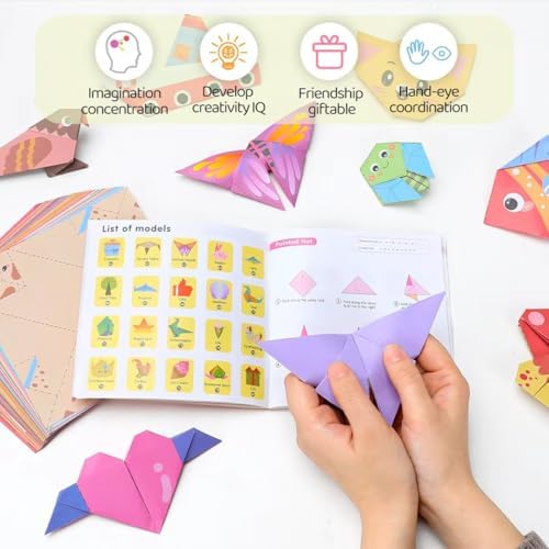 IOOLEEM Origami Paper Kit, 200 Sheets with 80 Patterns, Double Sided Colored Blank Folding Paper Set with Step-by-Step Instructions, Art & Craft Supplies - Image 4