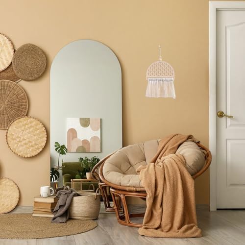 FREEBLOSS 6Pcs Mandala Macrame Frame Lotus Macrame Hanging Supplies Wood Dreamcatcher Frame Nature Wooden Hoop for Macrame Wall Hangings DIY Macrame Kit Craft Supplies Home Decor - Image 6