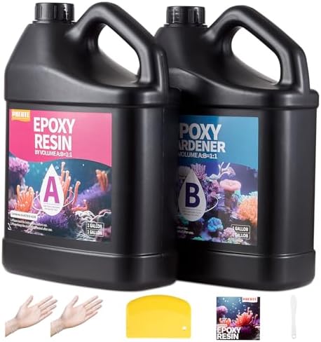 Pnente Artist-Grade Epoxy Resin – Self-Leveling, Zero Bubbles & 5-Year UV Guard for River Tables, Jewelry, Resin Art – Beginner-Friendly 1:1 Mix, Non-Toxic & Non-Yellowing (2 Gallon) by Pnente