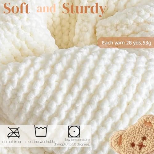 Yarniss Knitting Loom Kits，Knitting Scarf Kits with White Yarn - Image 4