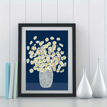 White Chrysanthemum Paint By Numbers Kit for Adults,Home Decor 16x20In - Image 4