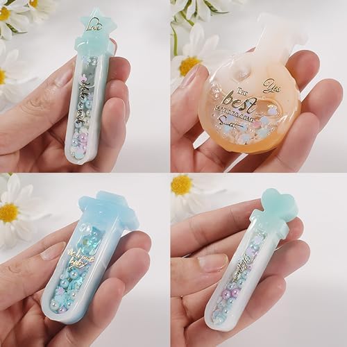 Resin Shaker Molds Set Magic Potions Keychain Charm Pack of 7 Silicone Trays Seal Films Precision Tip Applicator Bottle Kits Bundle - Image 3