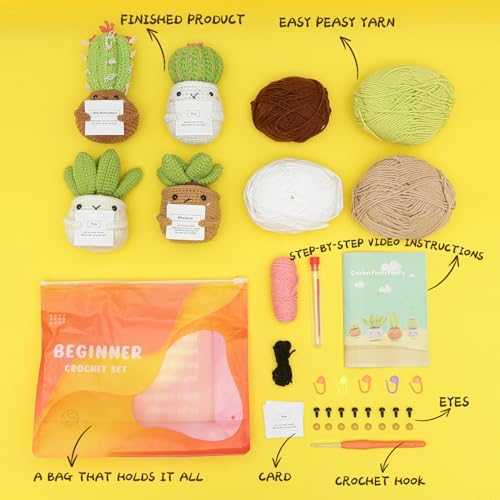 GONELYON Crochet Kit for Beginners, Beginner Crochet Starter Kit - Image 2