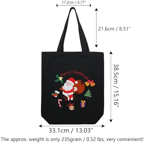 CREAWONDER Canvas Tote Bag Embroidery Kit with Pattern for Beginners, Arts and DIY Embroidery Crafts Kits for Adults, Include Instructions, Thimble, Embroidery Hoops, Color Threads and Tool - Image 6