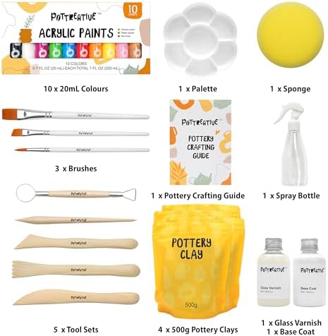 MCOOH Air Dry Clay Pottery Kit for Beginners - Image 2