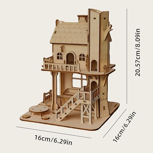 DIY 3D Wooden Puzzle House Kit, Wood Architectural Puzzle, Realistic House Building Model, Creative Home Decor, Ideal Gifts for Adults, Birthdays, Christmas & Special Occasions - Image 2