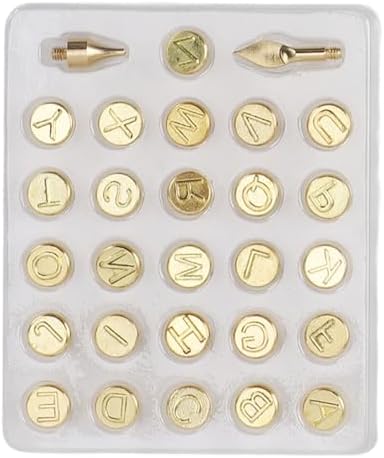 Letters Burning Tip 26 Letters Brass Alphabet Carving Tip for Wood Leather Paper Branding Personalization - Image 2