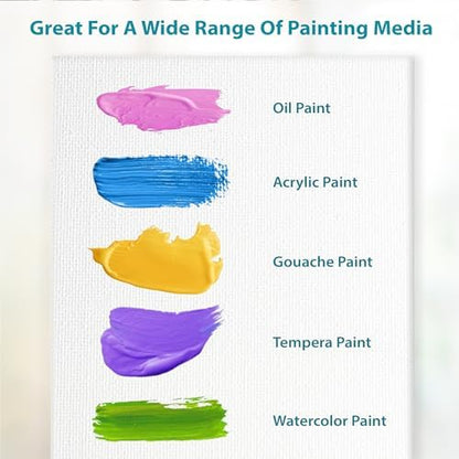 KEFF Canvas Boards for Painting - 12x12 8-Pack Bulk Canvas Panels, 100% Cotton Triple Primed Large Canvases for Art Painting Supplies, Acrylic, Oil, Watercolor & Tempera - Image 6