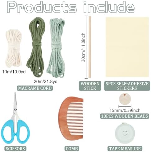 FREEBLOSS DIY Macrame Leaf Wall Hanging Beginners - Image 2