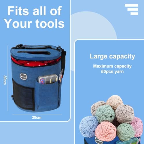 79Pc Crochet Kit, Crocheting Starter Kits with Waterproof Bag & Accessories - Image 4