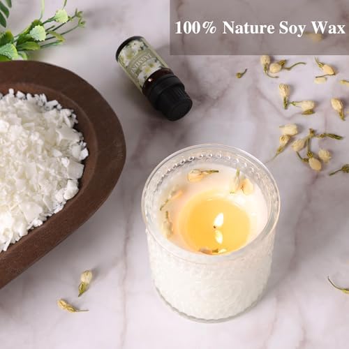 DARJEN Candle Making Kit for Beginners, 2 Jars Soy Wax Scented DIY Set - Image 6